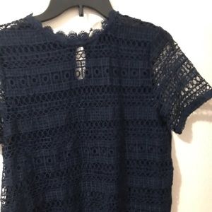 H&M Navy Blue transparent shirt
